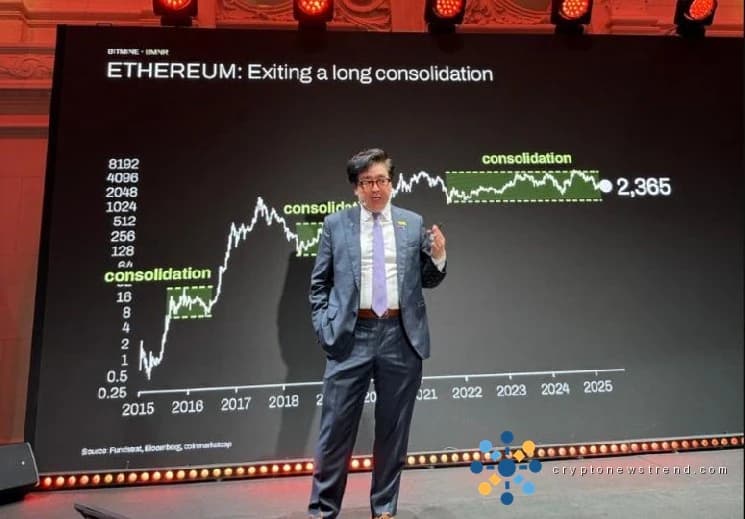 Tom Lee predicts ether will hit $250,000 as corporate validators take over network control